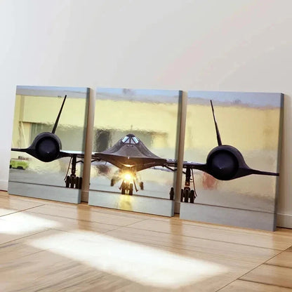 3pcs Military Fighter Jets Design Wall Art Set Canvas Framed 40x60cm - High Quality Print 100% Australian Made Wall Canvas Ready to Hang