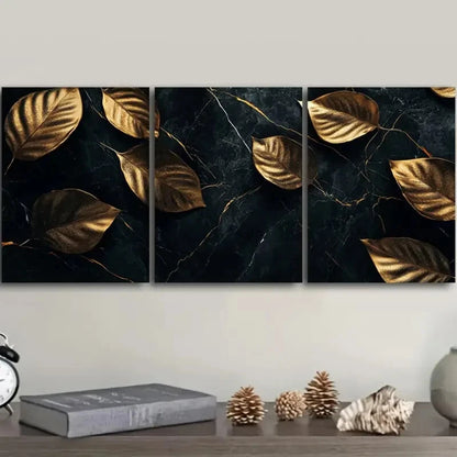 3pcs Cherry Blossom in Vase Floral Design Metal Print Ready to Hang Art