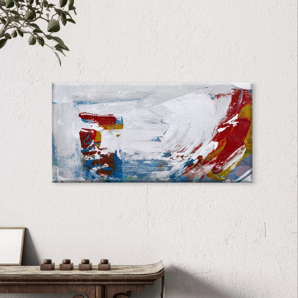 Abstract Expressionist Brushstrokes Wall Art Canvas Office Home Framed 120x60cm