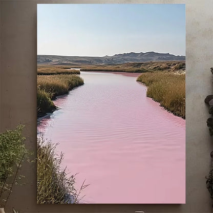 Lac Rosa Pink Lake Retba Senegal Scenic Metal Print Ready to Hang