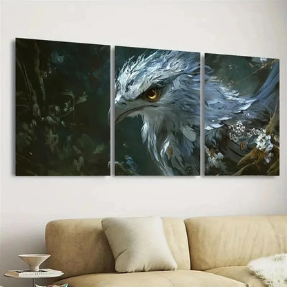 3pcs Barocco Bird Wall Art Set Canvas Framed 50x70cm - High Quality Print 100% Australian Made Wall Canvas Ready to Hang