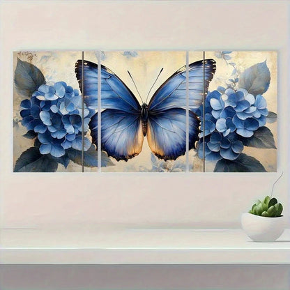 3pcs Coastal Flower & Butterfly Vibrant Wall Art Set Canvas Framed 40x60cm - High Quality Print 100% Australian Made Wall Canvas Ready to Hang