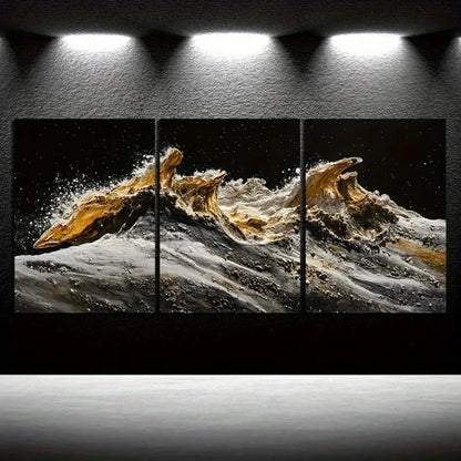 3pcs Starry Sky Island Design Metal Print Ready to Hang Art