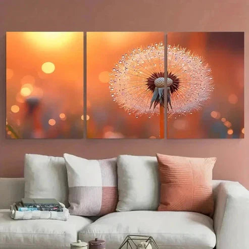 3pcs Abstract Soft Focus Vibrant Perfect Wall Art Set Canvas Unframed - High Quality Print 100% Australian Made Wall Canvas