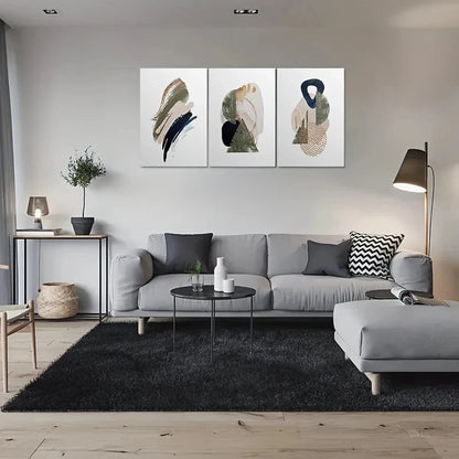 3pcs Paintings Modern Abstract Metal Print Ready to Hang Art