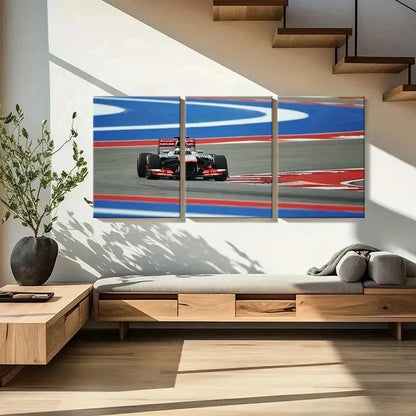 3pcs Formula 1 Racing Car Decoration Wall Art Set Canvas Framed 40x60cm - High Quality Print 100% Australian Made Wall Canvas Ready to Hang