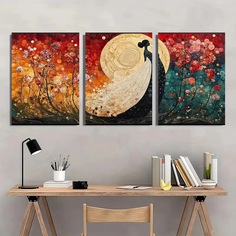 3pcs Ages Woman The Kiss and The Starry Night Metal Print Ready to Hang Art