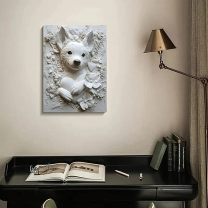 Puppy Love Theme Titled 'Choose Kindness Painting 40x60cm Metal Print Ready to Hang