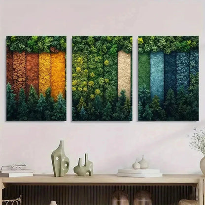 3pcs Patchwork Nature Scenic Landscape Perfect Wall Art Set Canvas Framed 40x60cm - High Quality Print 100% Australian Made Wall Canvas Ready to Hang