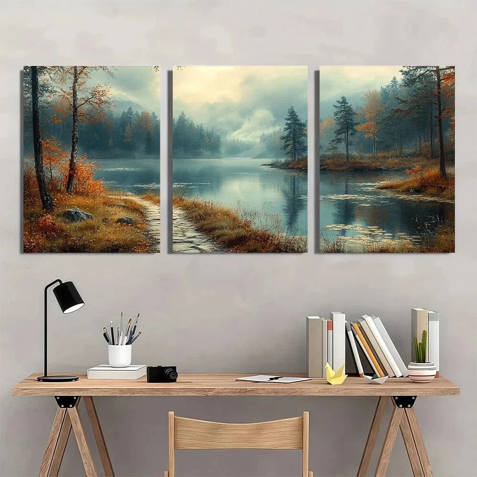 3pcs Vintage Natural Wilder Aesthetics Metal Print Ready to Hang Art