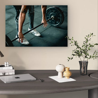 Barbell Dead-lift Heavy Lifting Fitness 5mm Plastic Poster Ready to Hang 90x60cm