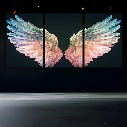 3pcs Decorative Wings Modern Abstract Metal Print Ready to Hang Art