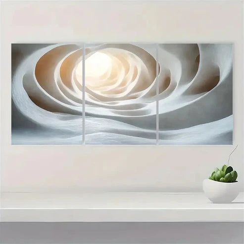 3pcs Spiral Ring Circle Pattern Abstract Wall Art Set Canvas Unframed - High Quality Print 100% Australian Made Wall Canvas