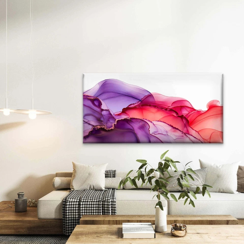 Alcohol Ink Splash Abstract Art Wall Art Canvas Office Home Room Framed 120x60cm