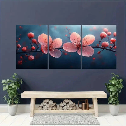 3pcs Blooming Wild Stamen Ncature Perfect Wall Art Set Canvas Framed 40x60cm - High Quality Print 100% Australian Made Wall Canvas Ready to Hang