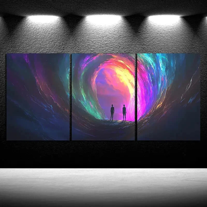 3pcs Stunning Scenery Colourful Metal Print Ready to Hang Art