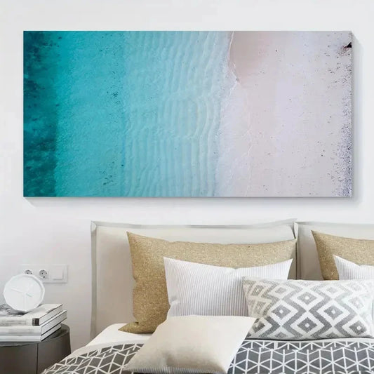 Minimalist American Beach Wall Art Canvas Office Home Room Framed 120x60cm