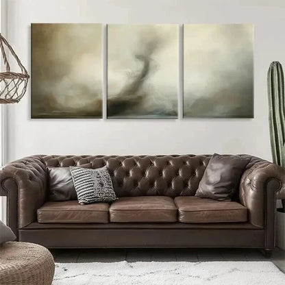 3pcs Dreamy Abstract Swirling Clouds Perfect Wall Art Canvas Unframed - High Quality Print 100% Australian Made Wall Canvas