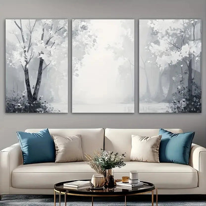 3pcs Modern Abstract Forest Nature Metal Print Ready to Hang Art