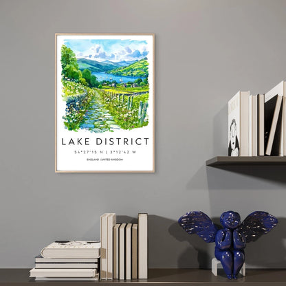 A Peaceful Path To The Lake Travel Poster Print Wall Art - Bella Home Decor