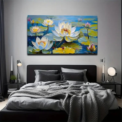 Blooming For Lotus Wall Art Canvas Office Home Room Framed 120x60cm