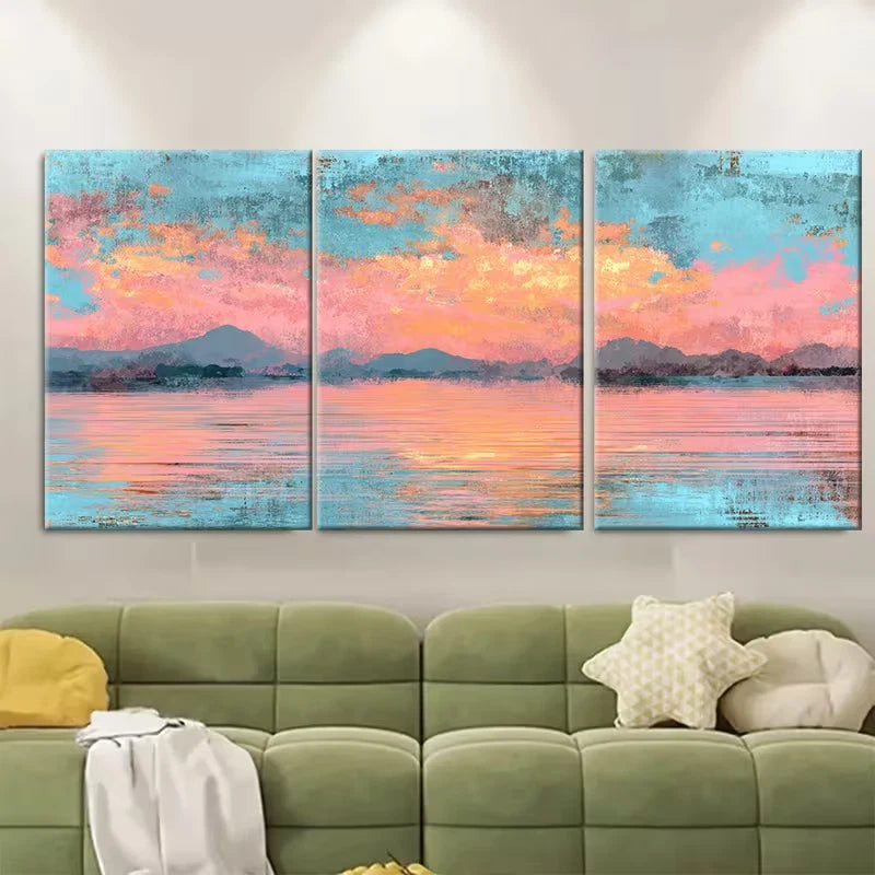 3pcs Claude Monet Impression Sunrise Metal Print Ready to Hang Art