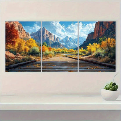 3pcs National Park Painting Nature Metal Print Ready to Hang Art