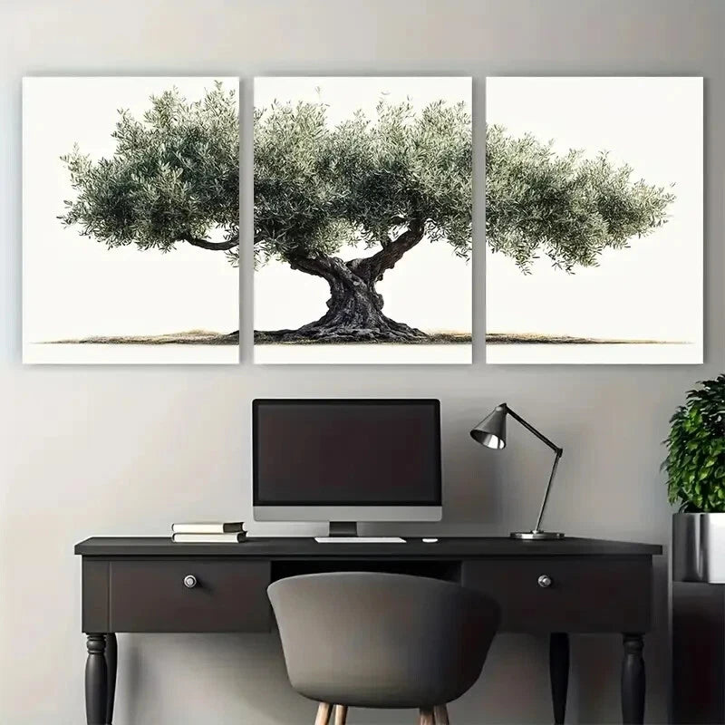 3pcs Botanical Tree Nature Décor Perfect Wall Art Set Canvas Framed 40x60cm - High Quality Print 100% Australian Made Wall Canvas Ready to Hang
