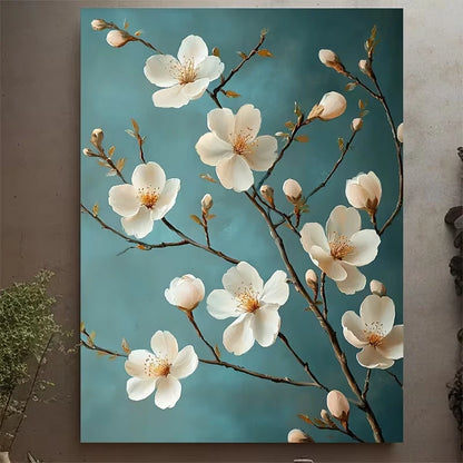 The Branches Of Blooming Cherry Tree 60x90cm Metal Print Ready to Hang