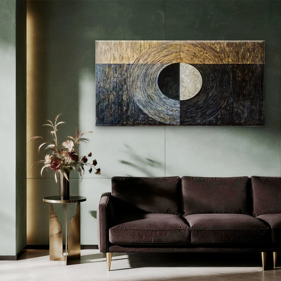 Echoes of the Infinite Wall Art Canvas Office Home Room Framed 120x60cm