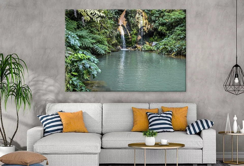 Small Waterfall In Santiago Wall Art Decor 100% Australian Made