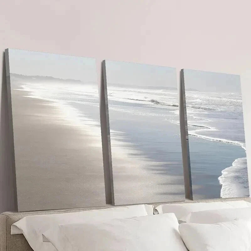 3pcs Beautiful and Boundless Ocean Scenery Wall Art Set Canvas Framed 40x60cm - High Quality Print 100% Australian Made Wall Canvas Ready to Hang