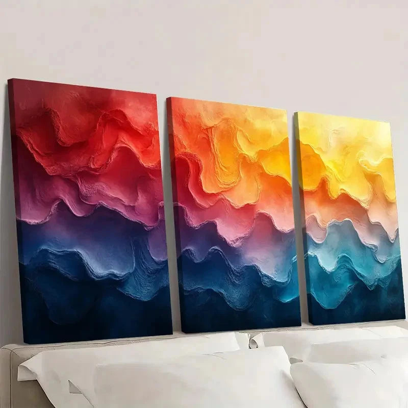 3pcs Alpine Echoes Minimalist Mountain uy    Wall   Wall Art Set Canvas Framed 40x60cm - High Quality Print 100% Australian Made Wall Canvas Ready to Hang