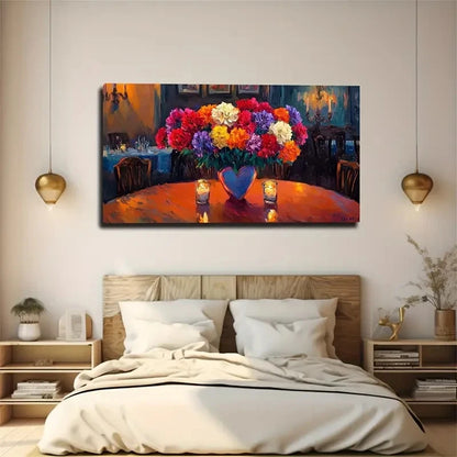 Flower Impressive Nature Floral Wall Art Canvas Office Home Room Framed 120x60cm