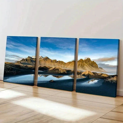 3pcs Desert & Rocks Nature Landscape Wall Art Set Canvas Framed 40x60cm - High Quality Print 100% Australian Made Wall Canvas Ready to Hang