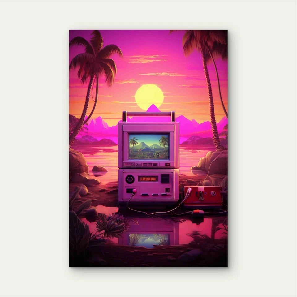 View 3D Gaming Device 60x90 cm Metal Print Ready to Hang