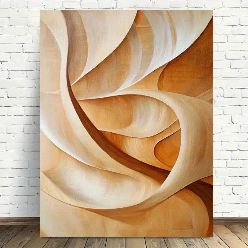 Beautiful Wave Abstract Modern Painting 40x60cm Metal Print Ready to Hang