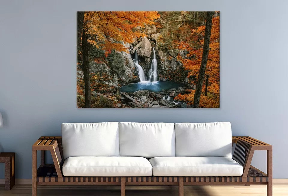 Bash Falls Waterfall New England  Wall Art Decor 100% Australian Made
