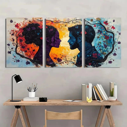3pcs Modern Abstract Vibrant Colors Metal Print Ready to Hang Art