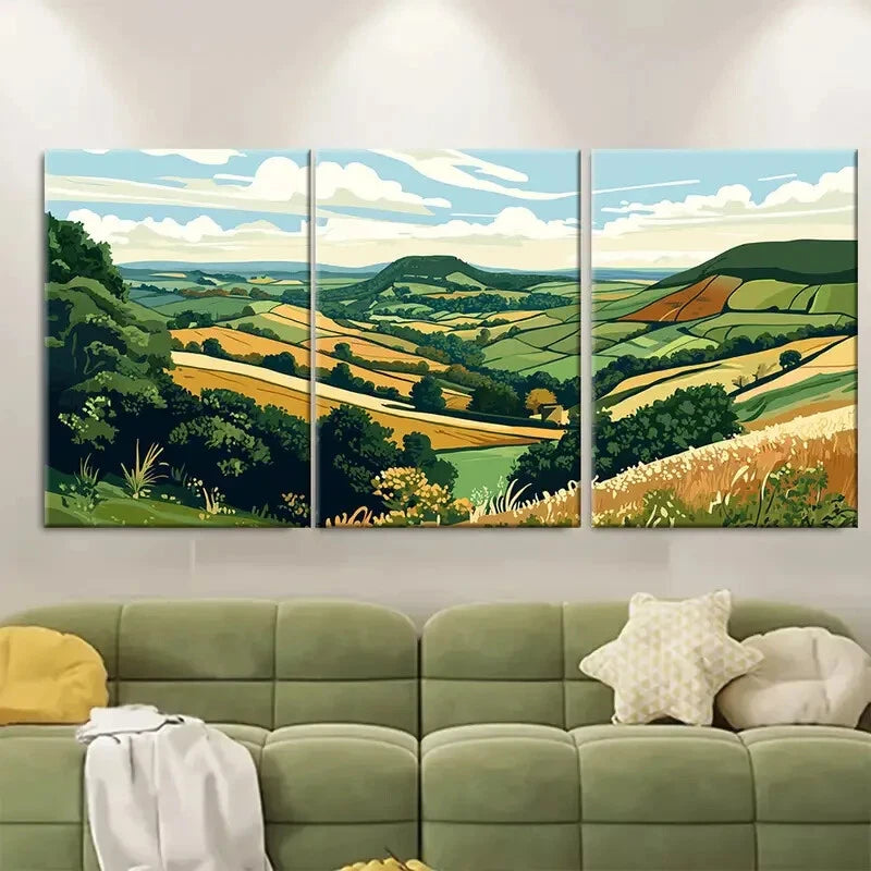 3pcs Peak District Landscape Nature Lover Metal Print Ready to Hang Art