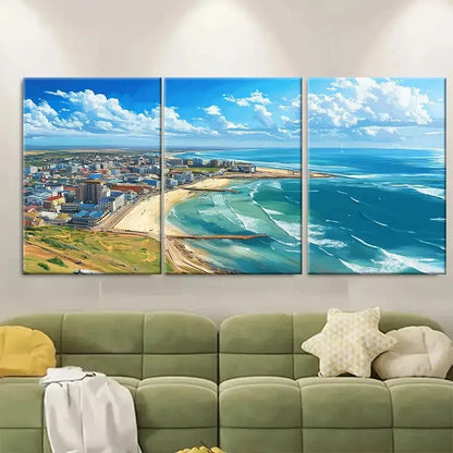 3pcs Port Elizabeth South Africa Metal Print Ready to Hang Art