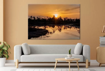 Twilight Rays & Clouds Reflected Wall Art Decor 100% Australian Made