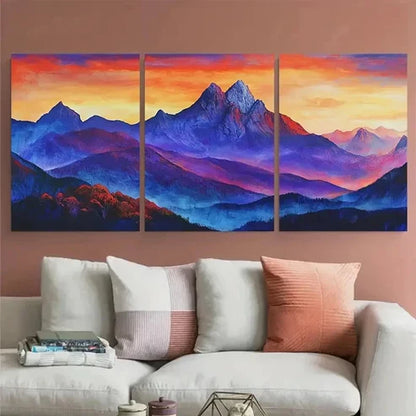 3pcs Cradle Mountain Lovers Mountain Wall Art Canvas Unframed - High Quality Print 100% Australian Made Wall Canvas