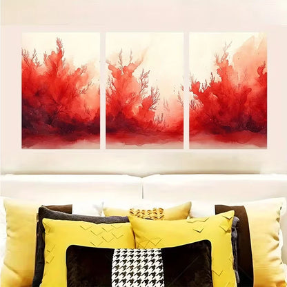 3pcs Red Sea Nature Coral Painting Wall Art Set Canvas Framed 40x60cm - High Quality Print 100% Australian Made Wall Canvas Ready to Hang