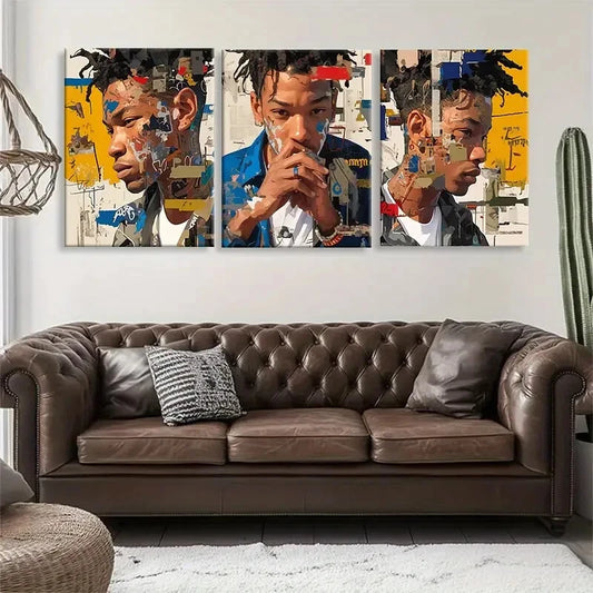 3pcs Abstract Urban Street Style Perfect Wall Art Set Canvas Framed 40x60cm - High Quality Print 100% Australian Made Wall Canvas Ready to Hang