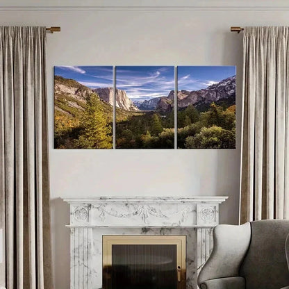 3pcs Nature Landscape Mountains Trees Wall Art Set Canvas Framed 40x60cm - High Quality Print 100% Australian Made Wall Canvas Ready to Hang