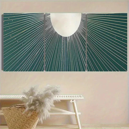 3pcs Geometric Optical Illusion Wall Art Canvas Unframed - High Quality Print 100% Australian Made Wall Canvas