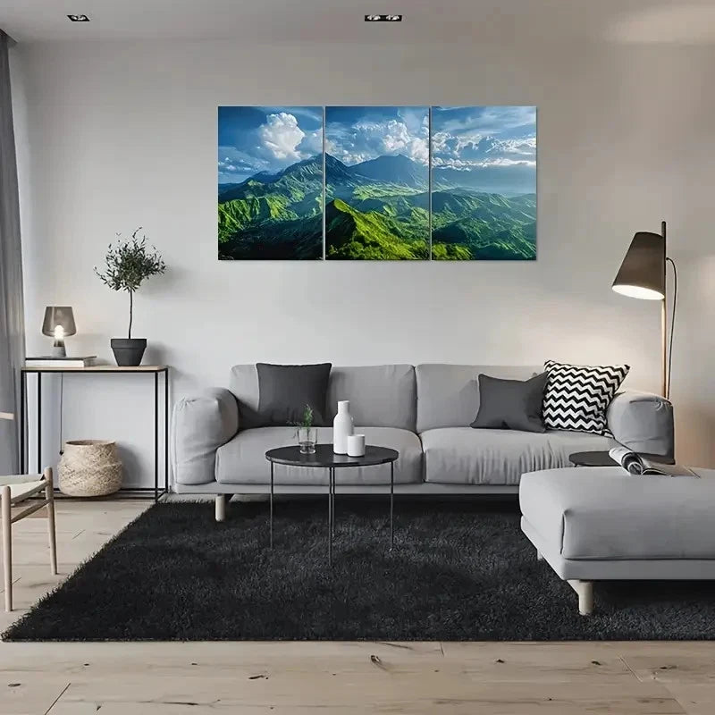 3pcs Scenic Mountain Landscape Nature Metal Print Ready to Hang Art