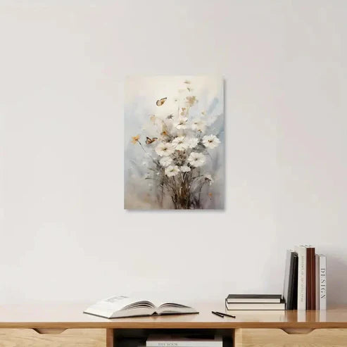 Beautiful Still Life Flowers Landscape 60x90cm Metal Print Ready to Hang