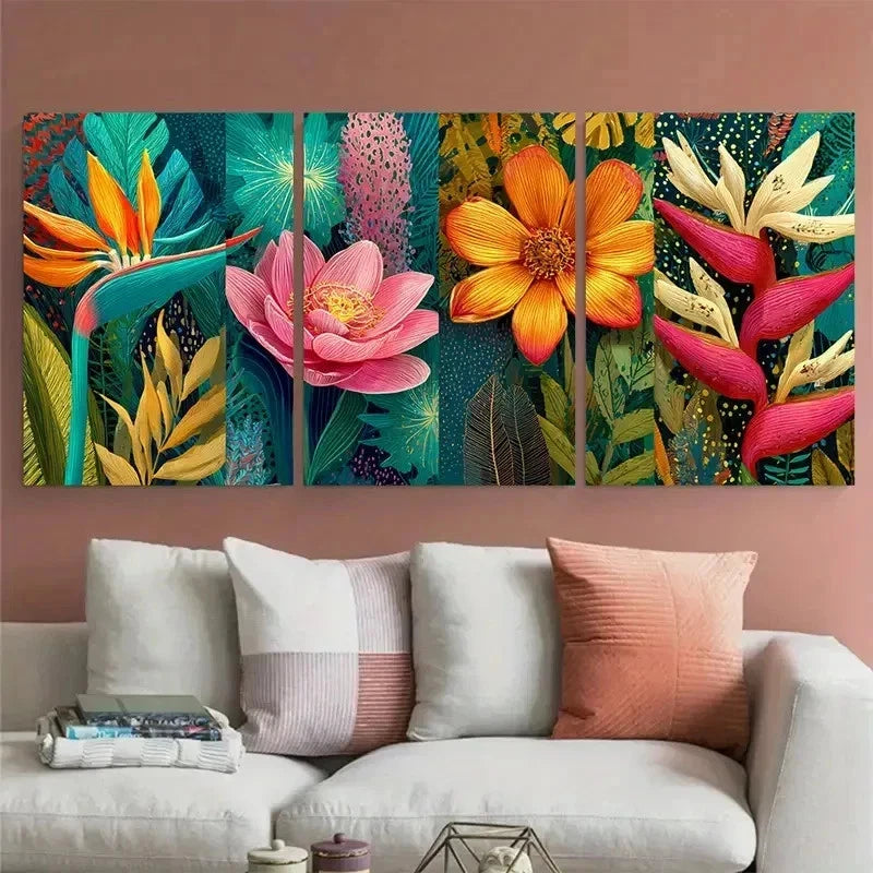 3pcs Guadeloupe Caribbean Tropical Perfect Wall Art Set Canvas Framed 40x60cm - High Quality Print 100% Australian Made Wall Canvas Ready to Hang